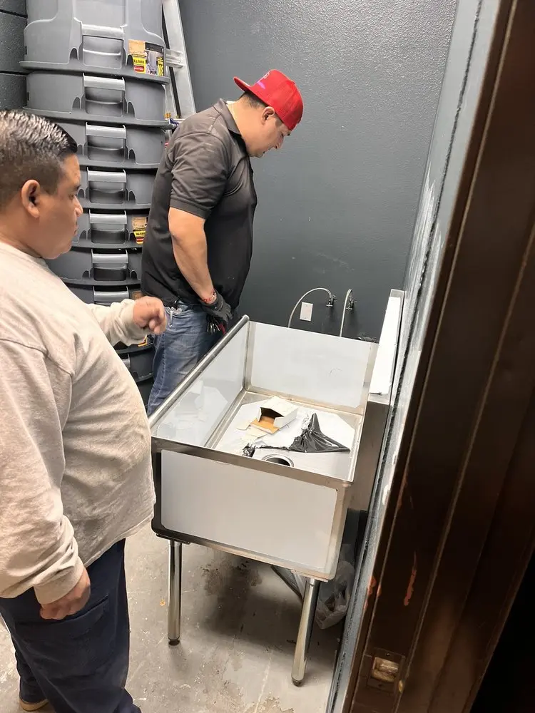 Commercial plumbing and sink installation in Maine